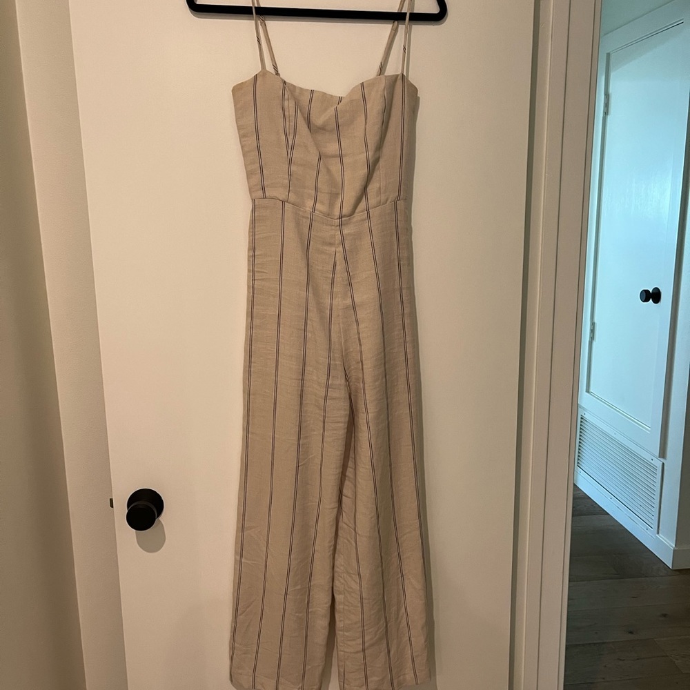 Reformation jumpsuit - striped linen